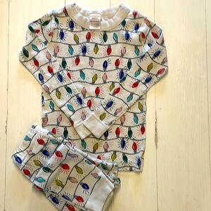 Hanna Andersson Kids Holiday Longjohn Pajama Set - Bright Bulbs